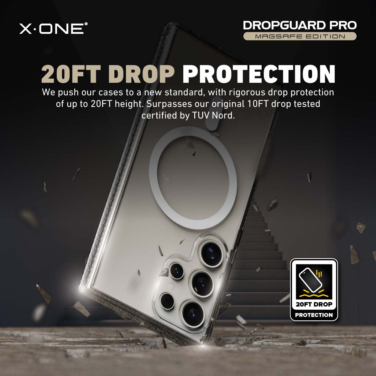 X.One® Dropguard Pro with EnduraClear (Magsafe Edition) Impact Protection Case for Galaxy S25/S24 Ultra