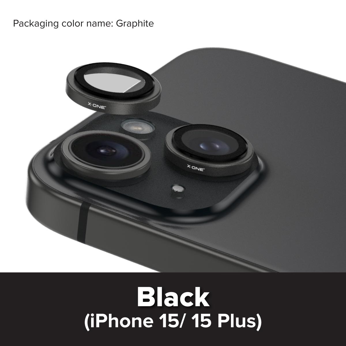 X.One® Camera Armor Pro GIA Certified Sapphire 9H Anti Scratch Lens Protector for iPhone 15 Series