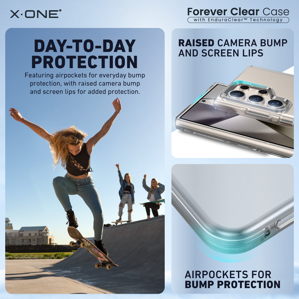 X.One® Forever Clear Case for Samsung Galaxy S24 Ultra/S24+/S24