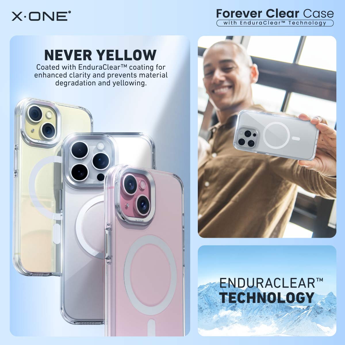 X.One® Forever Clear Case for iPhone 15 & 14 Series