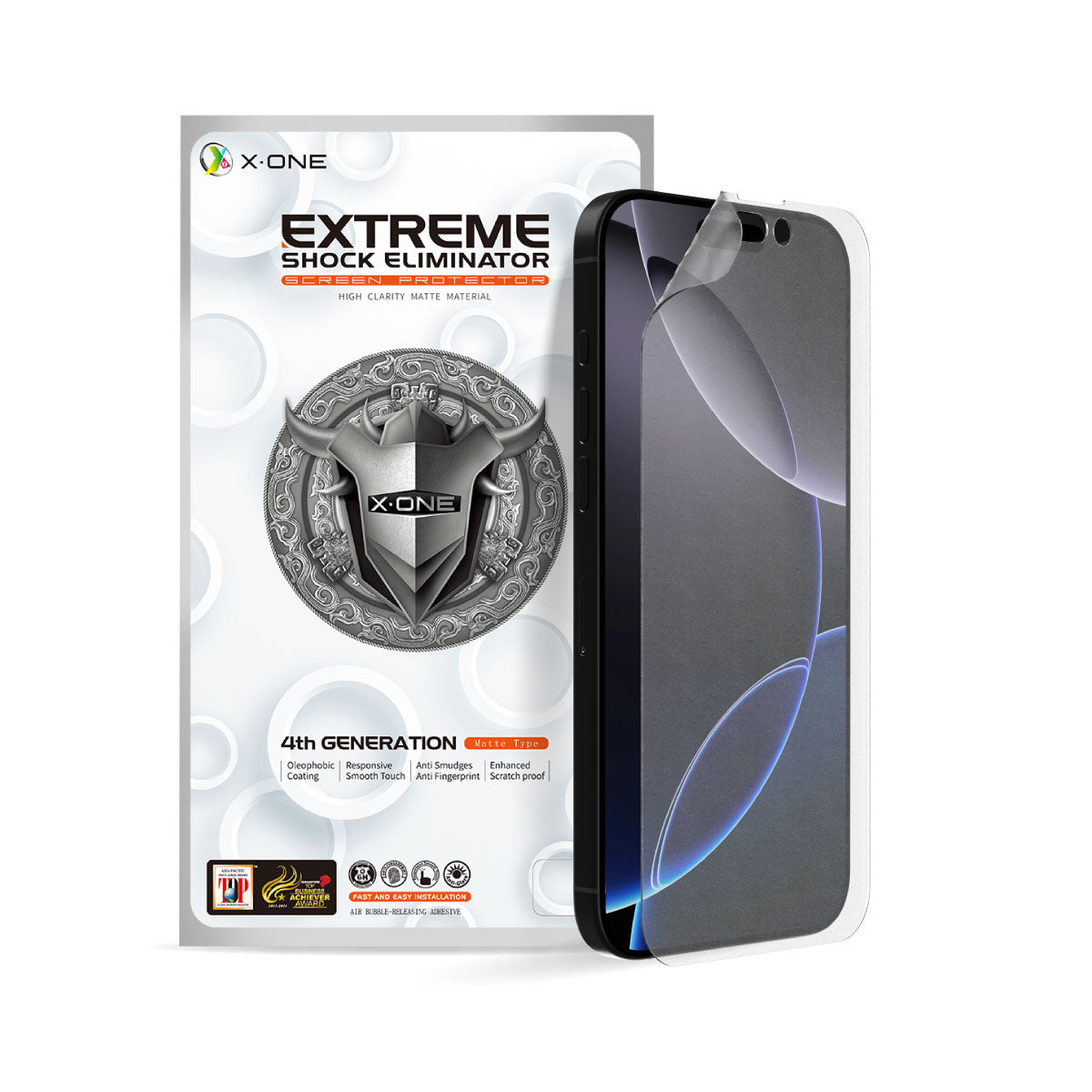 X.One® Hybrid Polymer Impact Screen Protector (Anti-Fingerprint + Gaming) for iPhone