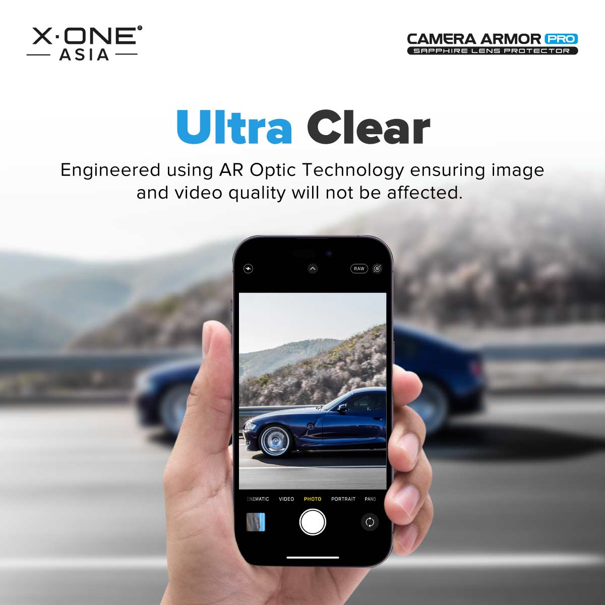 X.One® Camera Armor Pro GIA Certified Sapphire 9H Anti Scratch Lens Protector for iPhone 14 Series