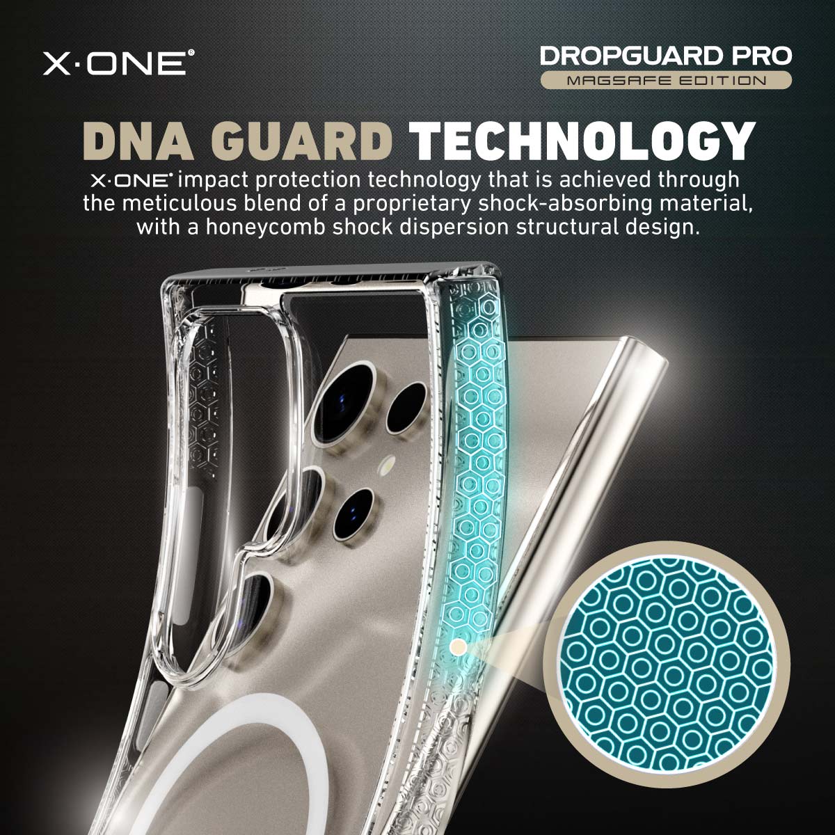 X.One® Dropguard Pro with EnduraClear (Magsafe Edition) Impact Protection Case for Galaxy S25/S24 Ultra