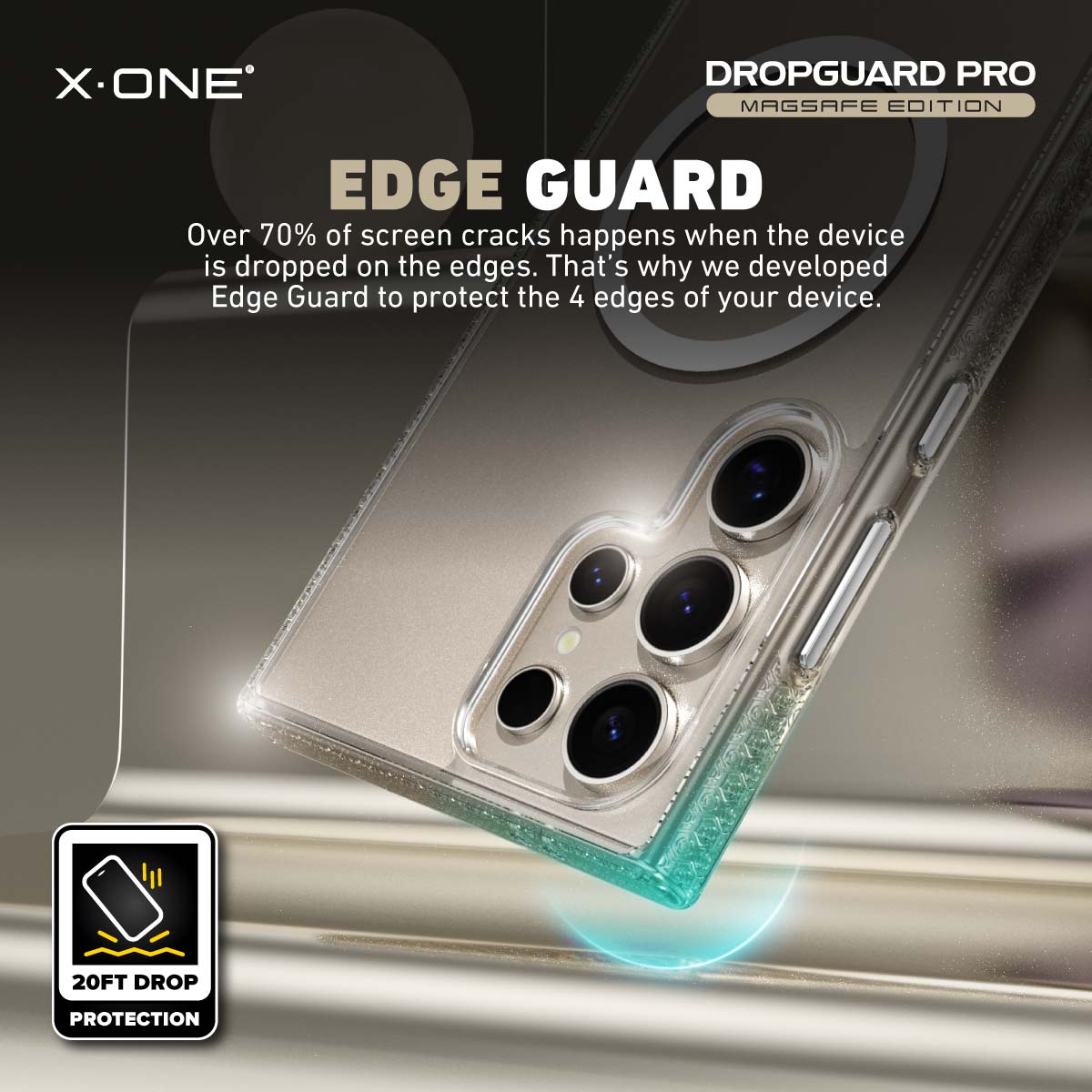 X.One® Dropguard Pro with EnduraClear (Magsafe Edition) Impact Protection Case for Galaxy S25/S24 Ultra