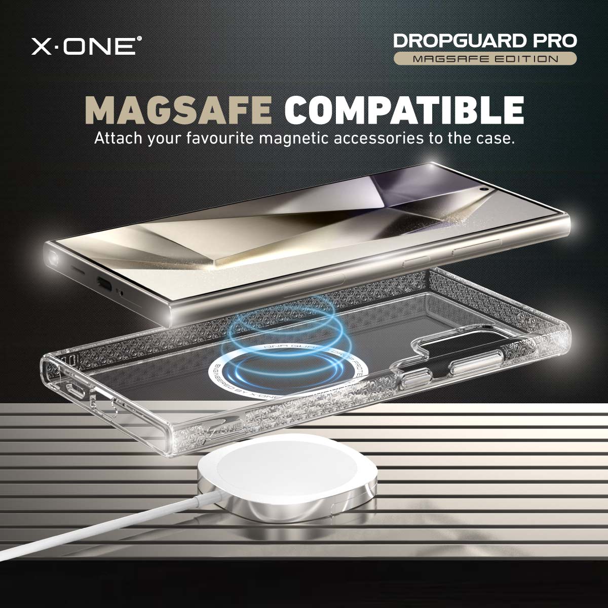 X.One® Dropguard Pro with EnduraClear (Magsafe Edition) Impact Protection Case for Galaxy S25/S24 Ultra