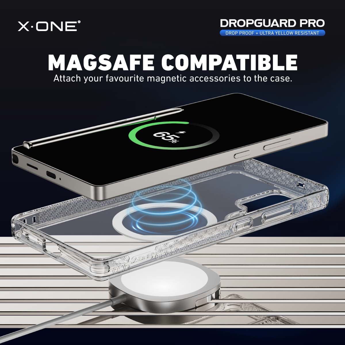 X.One® Dropguard Pro with EnduraClear (Magsafe Edition) Impact Protection Case for Galaxy S25/S24 Ultra