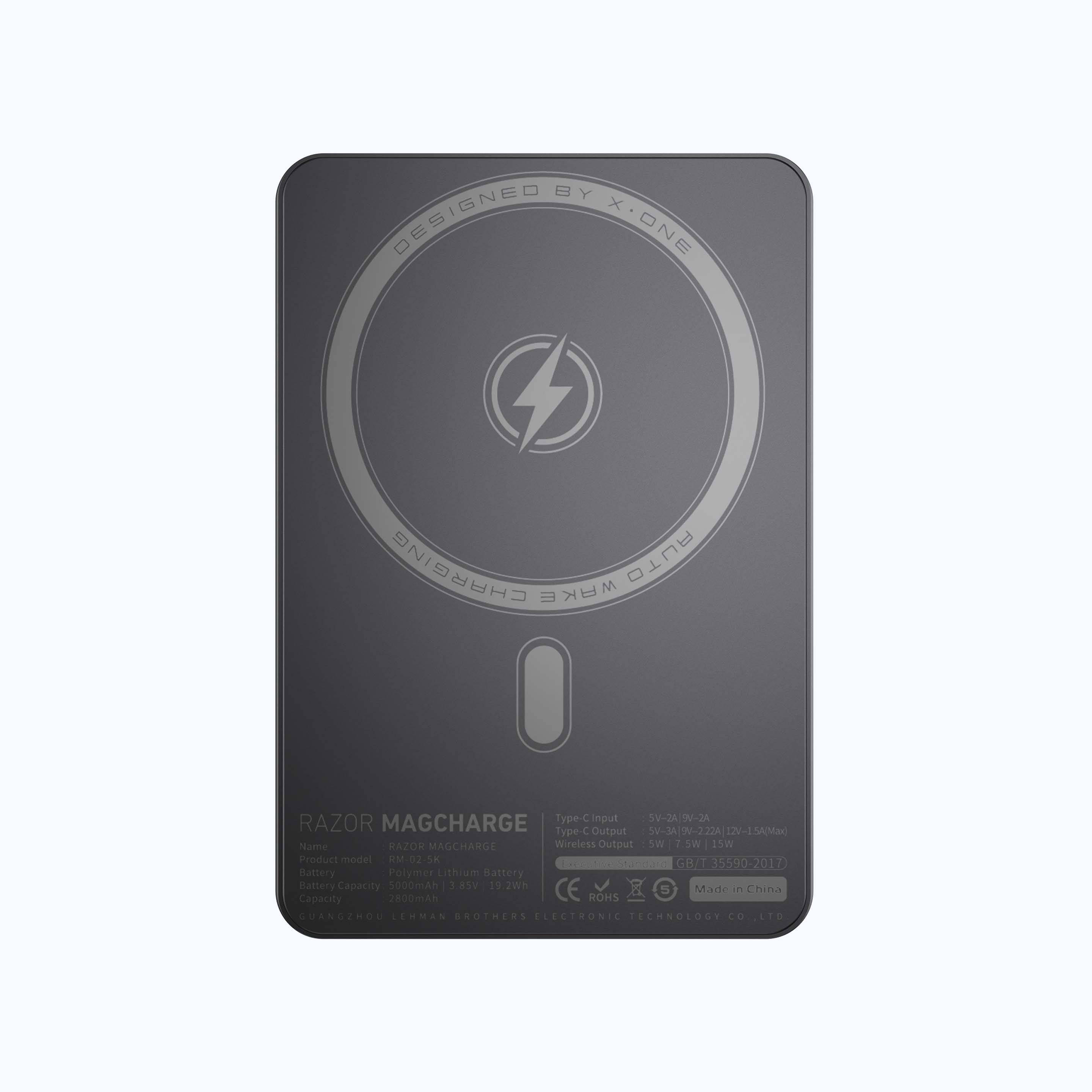 X.One Razor Magcharge Magnetic Wireless Battery Pack 5000mAh | 7.6mm Ultra Thin, World's Thinnest