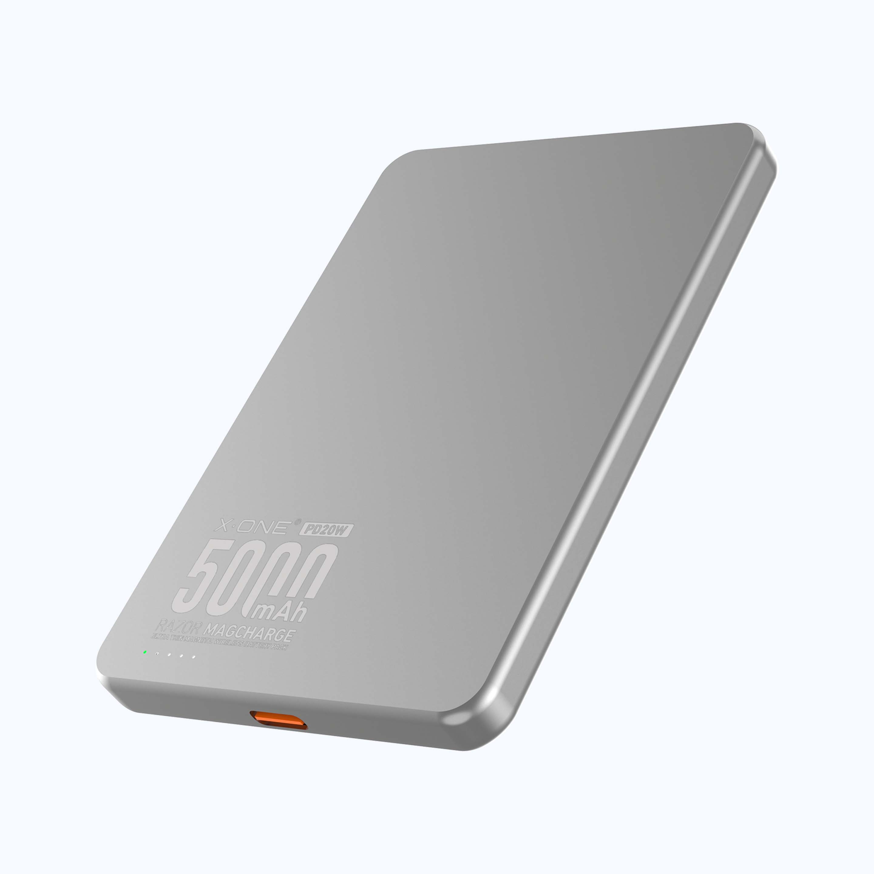 X.One Razor Magcharge Magnetic Wireless Battery Pack 5000mAh | 7.6mm Ultra Thin, World's Thinnest