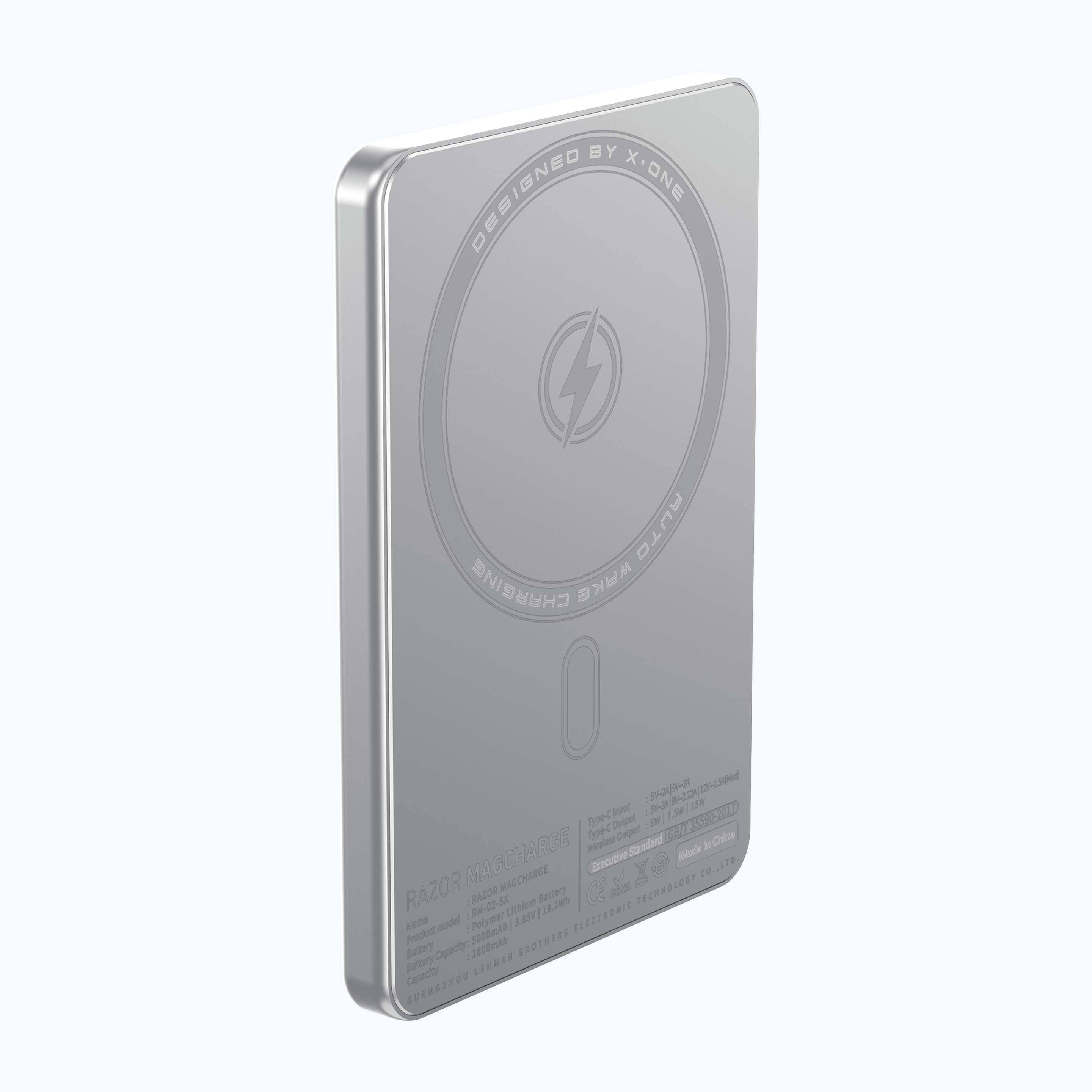 X.One Razor Magcharge Magnetic Wireless Battery Pack 5000mAh | 7.6mm Ultra Thin, World's Thinnest