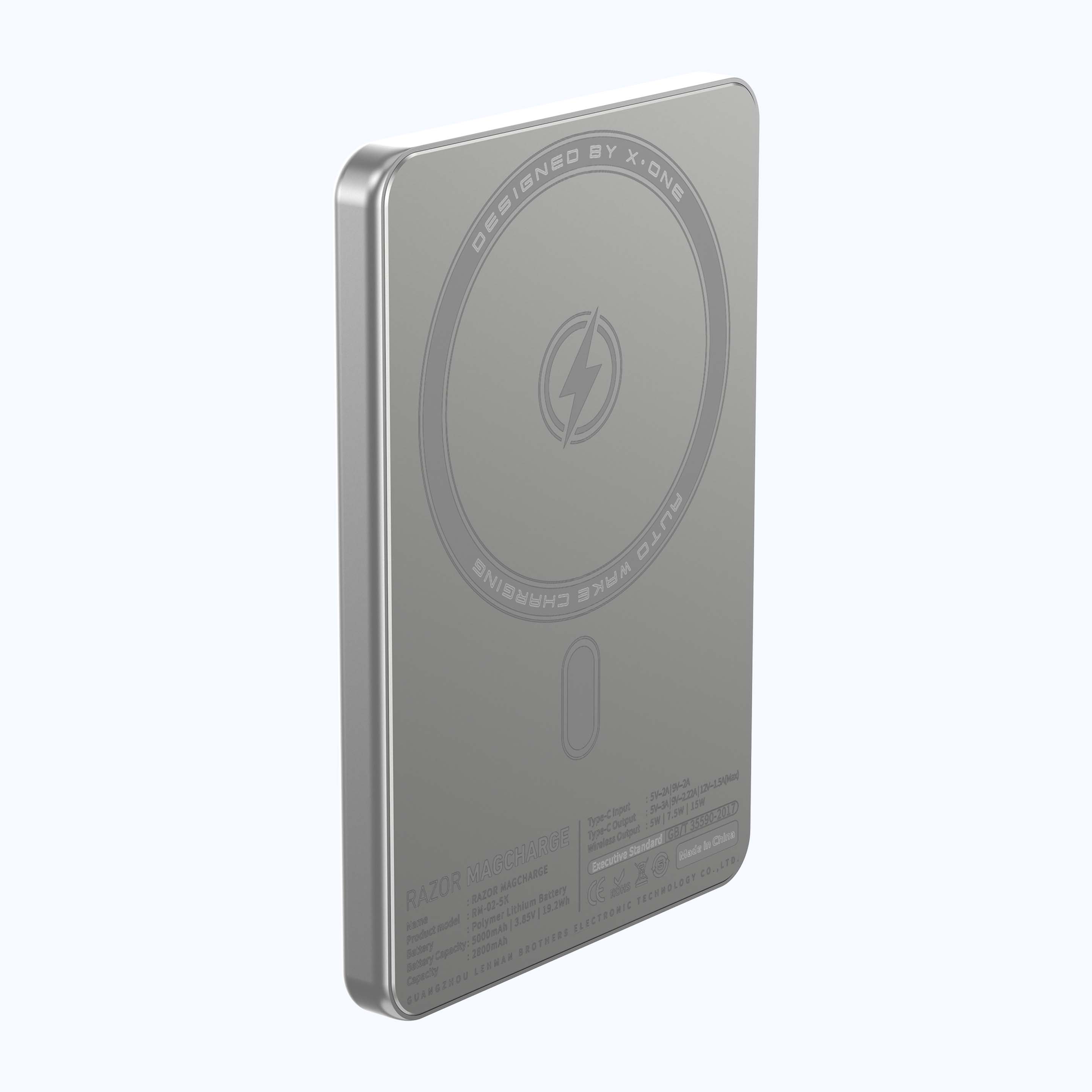 X.One Razor Magcharge Magnetic Wireless Battery Pack 5000mAh | 7.6mm Ultra Thin, World's Thinnest