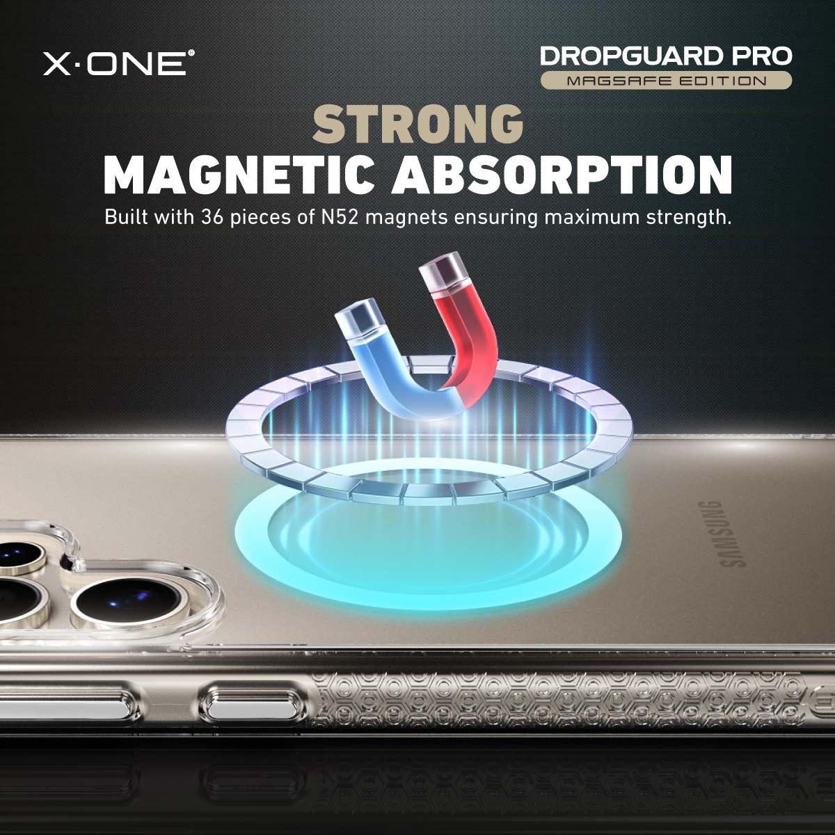 X.One® Dropguard Pro with EnduraClear (Magsafe Edition) Impact Protection Case for Galaxy S25/S24 Ultra