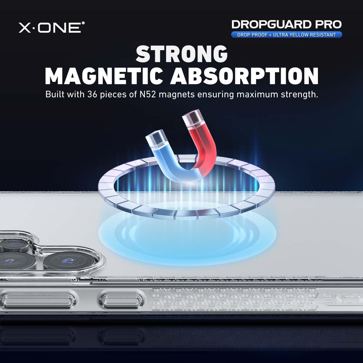 X.One® Dropguard Pro with EnduraClear (Magsafe Edition) Impact Protection Case for Galaxy S25/S24 Ultra