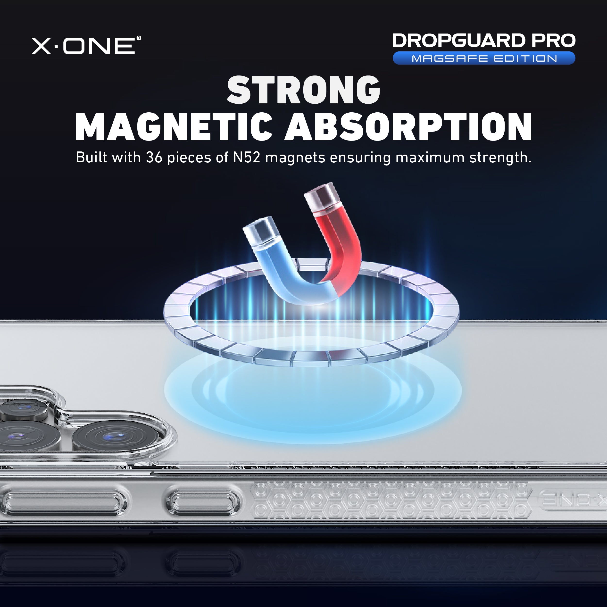 X.One® Dropguard Pro with EnduraClear (Magsafe Edition) Impact Protection Case for Galaxy S25/S24 Ultra